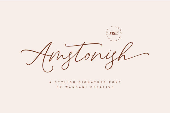 Amstonish Font: Elegant Script for Small Business Branding