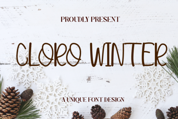 Cloro Winter Font for Cute Handmade Crafts
