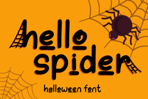 Hello Spider Font for Halloween Campaign Visuals