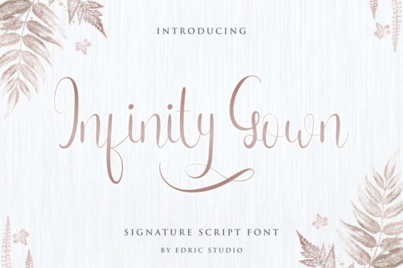 Infinity Gown Font for Elegant Handmade Products