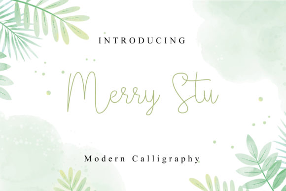 Merry Stu Font: Delicate Handwritten Script for Crafters