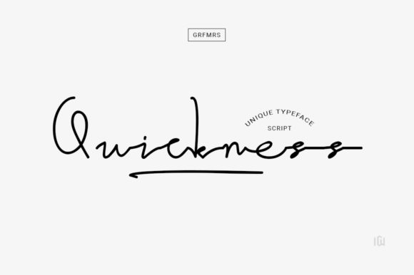 Quickness Font: Elegant Script for Handmade Products