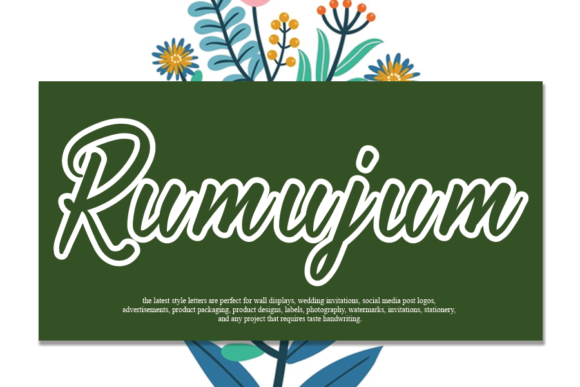 Rumujum Font: Elegant Script Handwritten Branding