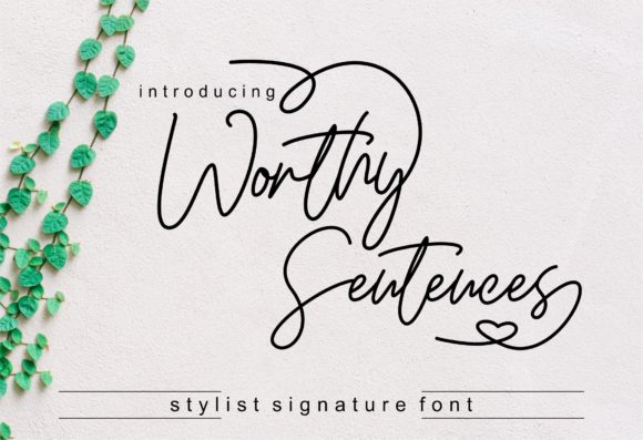 Worthy Sentences Font Review for Handmade Products